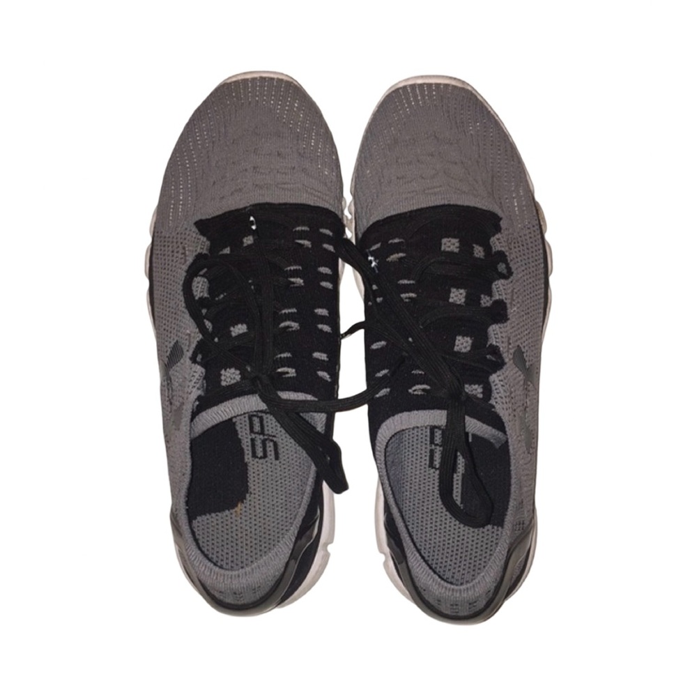 Under Armour Grey and Black Knit Sneakers - Men's